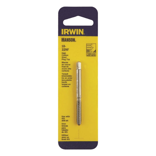 Irwin Hanson High Carbon Steel SAE Plug Tap 10-32NF 1 pc. (Pack of 5)