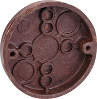 Carlon 3-7/16 in.   Round Phenolic 1 gang Electrical Ceiling Box Brown