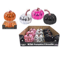 Fun World 3.25 in. Mirror Pumpkin Assortment Halloween Decor (Pack of 18)