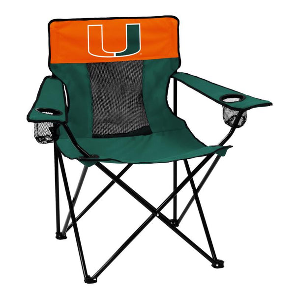 Silla plegable verde Miami Logo Brands Elite