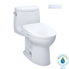 TOTO® WASHLET®+ UltraMax® II One-Piece Elongated 1.28 GPF Toilet and WASHLET®+ S7 Contemporary Bidet Seat, Cotton White - MW6044726CEFG#01