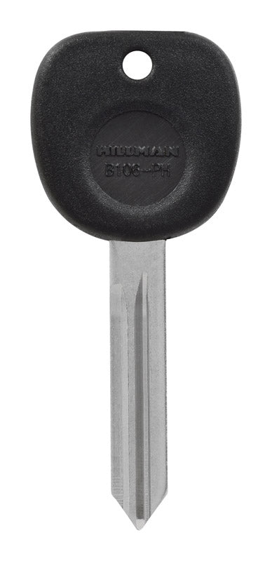 Hillman Black & Silver Brass Automotive B106PH Double Sided Key Blank for GM (Pack of 5)