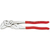 Knipex 10 in. Chrome Vanadium Steel Smooth Jaw Pliers Wrench Red 1 pk
