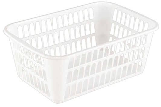 Sterilite 16098024 Large White Storage Basket (Case of 24)