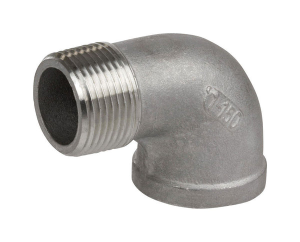 Codo de acero inoxidable Smith-Cooper de 2 pulg. FPT x 2 pulg. D FPT