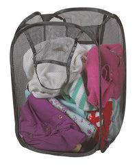 Pop Open Black Duramesh Nylon Pop-up Laundry Hamper