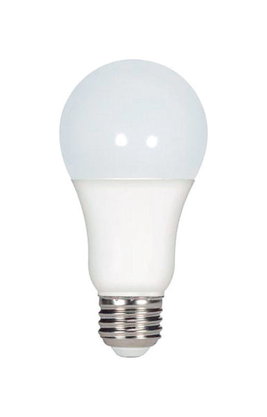 Bombilla LED Satco tipo A A19 E26 (mediana), luz blanca cálida, equivalente a 100 vatios, paquete de 1