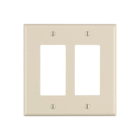 Leviton Decora Light Almond 2 gang Thermoset Plastic Decorator Wall Plate 1 pk