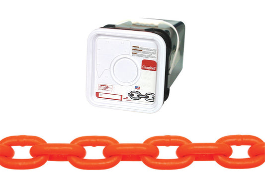 Campbell 5/16 in. Oval Link Carbon Steel High Test High Visibility Chain 5/16 in. D X 60 ft. L