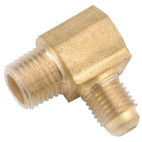 Anderson Metals 3/8 in. Flare Elbow in. X 3/8 in. D MIP Brass 90 Degree Elbow (Pack of 5)