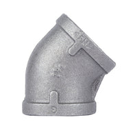 STZ Industries 1-1/2 in. FIP each X 1-1/2 in. D FIP Black Malleable Iron 45 Degree Elbow - Open Box