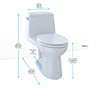 TOTO® UltraMax® One-Piece Elongated 1.6 GPF ADA Compliant Toilet, Cotton White - MS854114SL#01