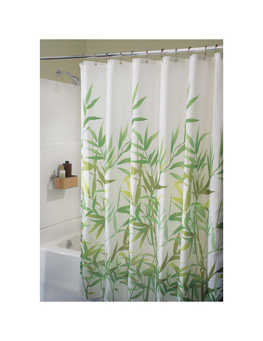 InterDesign 72 in. H x 72 in. W Multicolored Anzu Bamboo Leaves Shower Curtain Polyester (Pack of 2)