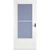 LARSON 81 in. H x 32 in. W Vinyl/Wood White Mid-View Reversible Self-Storing Storm Door