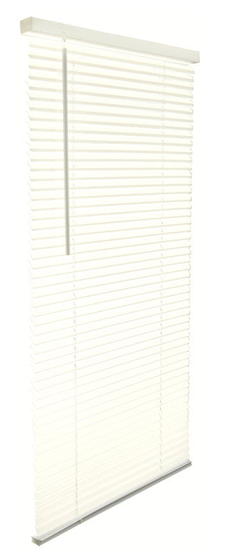 Living Accents Vinyl 1 in. Blinds 24 in. W X 64 in. H Alabaster Cordless