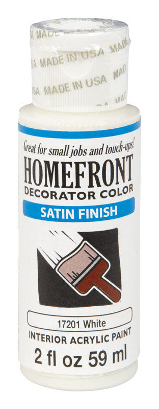 Homefront Satin White Paint 2 oz. (Pack of 3)