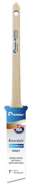 Riverdale 1 in. W Extra Stiff Thin Angle Paint Brush (Pack of 6)