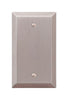 Amerelle Century Brushed Nickel 1 gang Stamped Steel Blank Wall Plate 1 pk