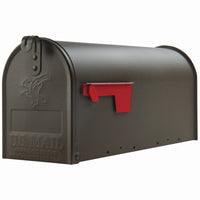 Architectural Mailboxes Elite Classic Galvanized Steel Post Mount Venetian Bronze Mailbox - Open Box