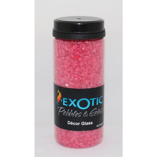 Exotic Pebbles & Aggregates Ep-E-13-30n 26.4 Oz Exotic Raspberry Dcor Glass Deco Jar