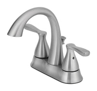 OakBrook Brushed Nickel Two-Handle Bathroom Sink Faucet 4 in.