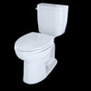TOTO® Entrada™ Two-Piece Elongated 1.28 GPF Universal Height Toilet, Cotton White - CST244EF#01