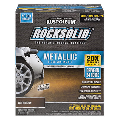 Rust-Oleum RockSolid High-Gloss Earth Brown Garage Floor Coating Kit 70 oz