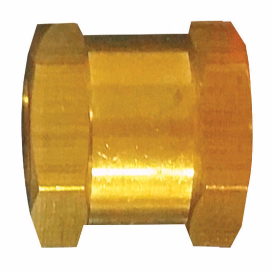 Tru-Flate Brass/Steel Hex Coupling 1/4 in. Female 1 pc. (Pack of 5)