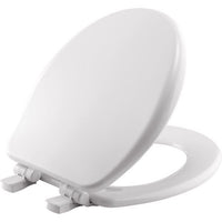 Mayfair Slow Close Round White Enameled Wood Toilet Seat