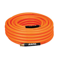 Amflo Orange PVC General Purpose Air Hose 300 PSI 3/8 in. x 100 ft. with 1/4 in. MNPT End Fittings
