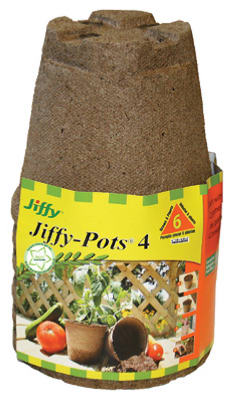 Jiffy 1 Cells 4 in. H X 4 in. W Seed Starting Peat Pot 6 pk