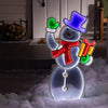Celebrations LED Infinity Snowman 31 in. Yard Decor
