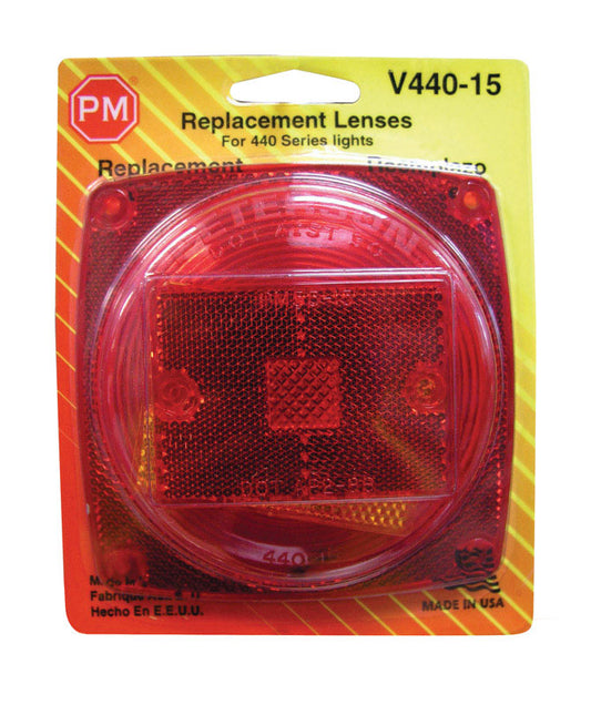Peterson Red Square Tail Light Replacement Lens