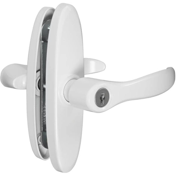 Pestillo de palanca decorativo V1332 para puertas de 5/8" a 1-3/8" de espesor - Blanco