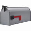 Architectural Mailboxes Grayson Classic Galvanized Steel Post Mount Gray Mailbox
