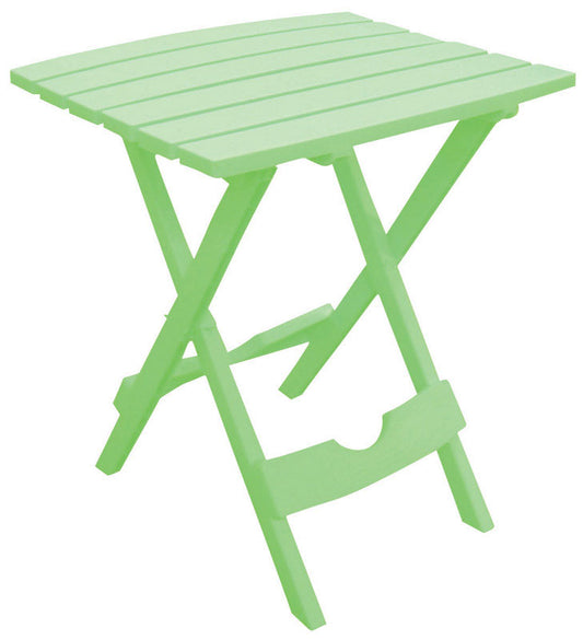 Adams QuikFold Rectangular Summer Green Polyresin Contemporary Folding Side Table