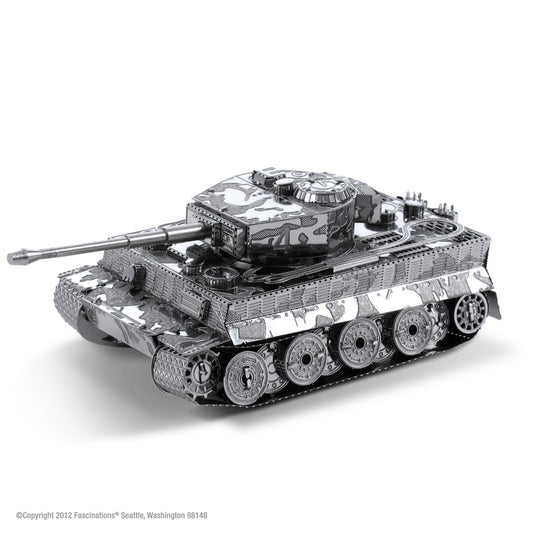 Fascinations Metal Earth Tiger I Tank 3D Model Kit Metal Silver