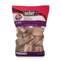 Weber Mesquite Wood Chunks for Grilling and Smoking 350 Cu In All Natural Bold Smoky Flavor