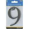 Hillman Distinctions 4 in. Bronze Metal Screw-On Number 9 1 pc (Pack of 3)