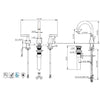 Ultra Faucets Black 1.2 GPM Nita Collection Widespread Lavatory Faucet 8 in.
