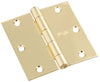 National Hardware 3-1/2 in. L Polished Brass Door Hinge 1 pk