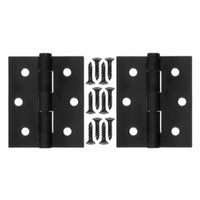 Door Hinges, Black Steel, 3 x 2.5-In., 2-Pk.
