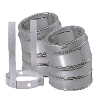DuraVent DuraPlus 6 in. D X 6 in. D 30 deg Galvanized Steel Elbow Kit with Strap