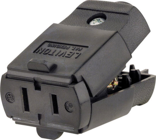 Leviton Commercial and Residential Thermoplastic Polarized Connector 1-15R 20-16 AWG 2 Pole 2 Wire