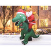 A Holiday Company Jurassic Santa LED Dinosaur with Santa 6 ft. Inflatable (Pack of 4)