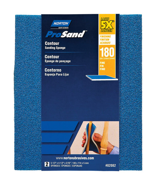 Norton ProSand 5.5 in. L X 4.5 in. W X 0.188 in. 180 Grit Fine Contour Sanding Sponge - Deal of The Week