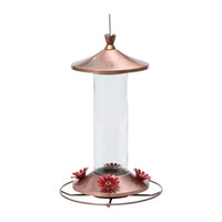 Perky-Pet Hummingbird 12 oz. Copper/Glass Nectar Feeder 4 ports (Pack of 2)