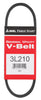Mitsuboshi FHP 3L210 General Utility V-Belt 0.38 in. W X 21 in. L For Fractional Horsepower Motors