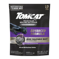 Tomcat Mouse Killer Refillable Bait Station and Bait Blocks For Mice 12 oz 12 pk - Deal of The Week