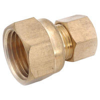 Anderson Metals 3/8 in. Female Compression Swivel in. X 1/4 in. D Compression Brass Adapter (Pack of 5)